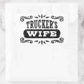 Sticker Rectangulaire Femme de camion (Sac)