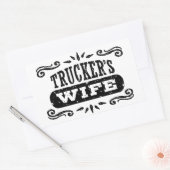 Sticker Rectangulaire Femme de camion (Enveloppe)