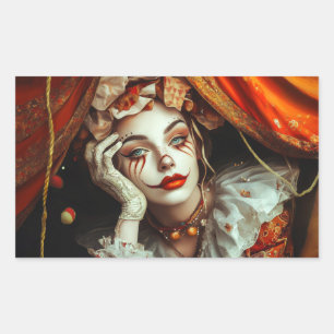 Sticker Rectangulaire Femme de cirque