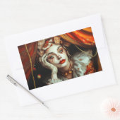 Sticker Rectangulaire Femme de cirque (Enveloppe)