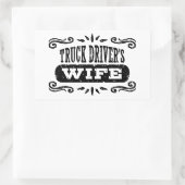 Sticker Rectangulaire Femme de conducteur de camion (Sac)