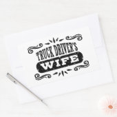 Sticker Rectangulaire Femme de conducteur de camion (Enveloppe)