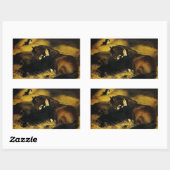 Sticker Rectangulaire Femme et Cheval (Feuille)