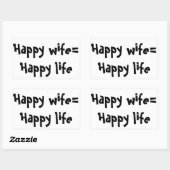 Sticker Rectangulaire Femme heureuse = Vie heureuse (Feuille)