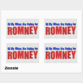 Sticker Rectangulaire Femme Pour Romney (Feuille)
