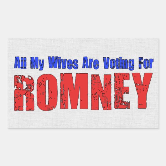 Sticker Rectangulaire Femme Pour Romney (Devant)