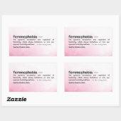 Sticker Rectangulaire FEMMEPHOBIE Arrière - plan rose Définition (Feuille)
