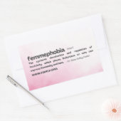 Sticker Rectangulaire FEMMEPHOBIE Arrière - plan rose Définition (Enveloppe)