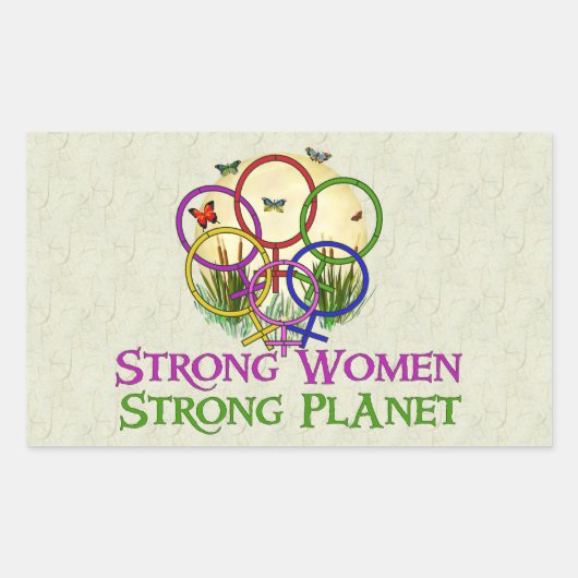 Sticker Rectangulaire Femmes (Devant)