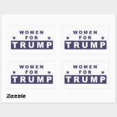 Sticker Rectangulaire Femmes pour Trump 2016 (Feuille)