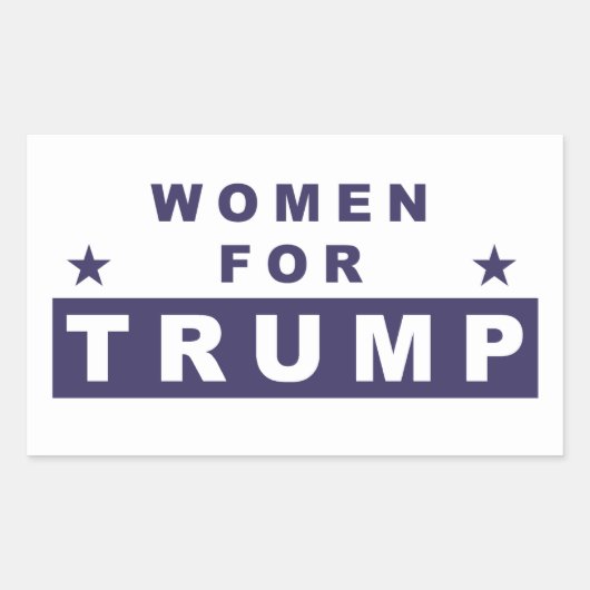 Sticker Rectangulaire Femmes pour Trump 2016 (Devant)
