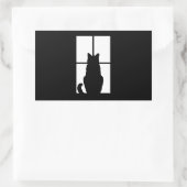 Sticker Rectangulaire Fenêtre Cat Cliquez pour Customiser Obtenir une dé (Sac)