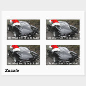 Sticker Rectangulaire Fenêtre Fractionnée Corvette de Noël (Feuille)