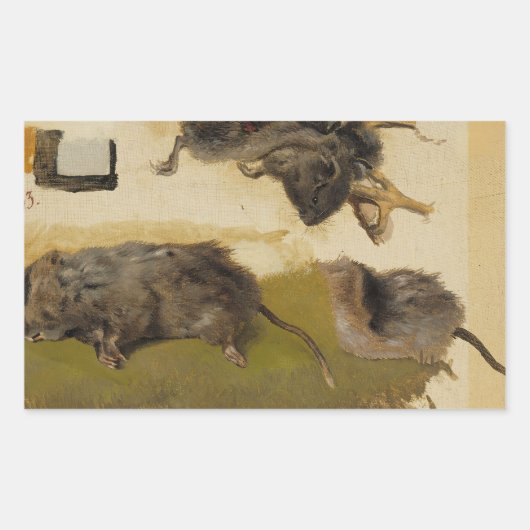 Sticker Rectangulaire Ferdinand von Wright - Rodents (Devant)
