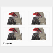 Sticker Rectangulaire Ferme de Noël (Feuille)