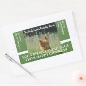 Sticker Rectangulaire Ferme familiale Funny Poulet Modèle photo vert (Enveloppe)