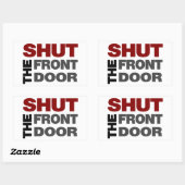 Sticker Rectangulaire Fermer la porte avant (Feuille)