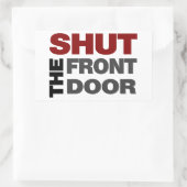 Sticker Rectangulaire Fermer la porte avant (Sac)