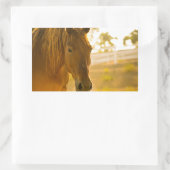 Sticker Rectangulaire Fermeture Brown du cheval (Sac)