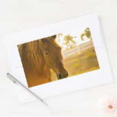 Sticker Rectangulaire Fermeture Brown du cheval (Enveloppe)