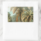 Sticker Rectangulaire Ferns Palm Tree Antiquité Botanique Ferns Art (Sac)