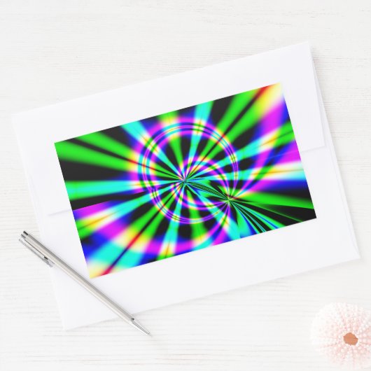 Sticker Rectangulaire Ferris Wheel Fractal Art (Enveloppe)