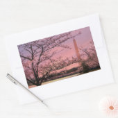 Sticker Rectangulaire Festival Cherry Blossom du Monument de Washington (Enveloppe)