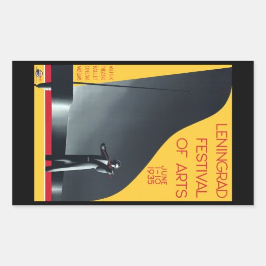 Sticker Rectangulaire Festival des Arts de Leningrad (Devant)