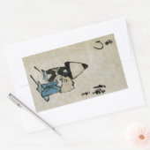 Sticker Rectangulaire Festival Matsuri Costume Acteurs Feudal Japon (Enveloppe)