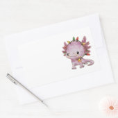 Sticker Rectangulaire Festive Axolotl (Enveloppe)
