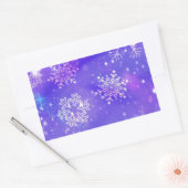 Sticker Rectangulaire Festive Violet Fête Fête Fête de Noël (Enveloppe)