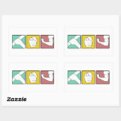 Sticker Rectangulaire FESTIVUS illustré (Feuille)