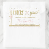 Sticker Rectangulaire Fête Anniversaire Bouteille, Parties scintillant F (Sac)