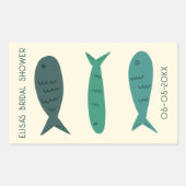 Sticker Rectangulaire Fête au bord de la mer, Réception de mariage, Peti (Devant)