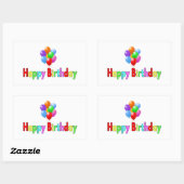 Sticker Rectangulaire Fête d'anniversaire  (Feuille)