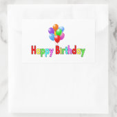 Sticker Rectangulaire Fête d'anniversaire  (Sac)