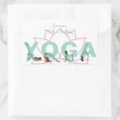 Sticker Rectangulaire Fête d'anniversaire de Yoga (Sac)