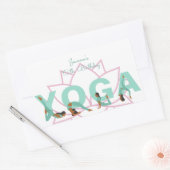 Sticker Rectangulaire Fête d'anniversaire de Yoga (Enveloppe)
