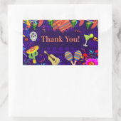 Sticker Rectangulaire Fête de célébration d'anniversaire Cinco De Mayo (Sac)