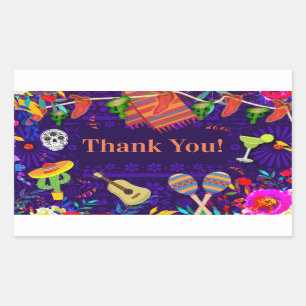 Sticker Rectangulaire Fête de célébration d'anniversaire Cinco De Mayo