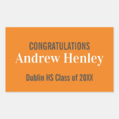 Sticker Rectangulaire Fête de graduation de texte simple Favoriser (Devant)