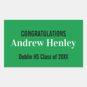 Sticker Rectangulaire Fête de graduation de texte simple Favoriser (Devant)