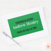 Sticker Rectangulaire Fête de graduation de texte simple Favoriser (Enveloppe)