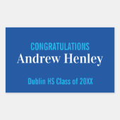 Sticker Rectangulaire Fête de graduation de texte simple Favoriser (Devant)