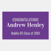 Sticker Rectangulaire Fête de graduation de texte simple Favoriser (Devant)