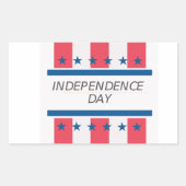 Sticker Rectangulaire Fête de l'indépendance (Devant)