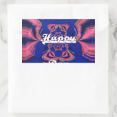 Sticker Rectangulaire Fête de l'Indépendance Abstraite Art (Sac)