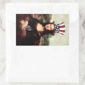 Sticker Rectangulaire Fête de l'indépendance de Mona Lisa (Sac)