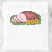 Sticker Rectangulaire Fête de Noël de Noël de Noël de Jambon coupé (Sac)