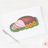 Sticker Rectangulaire Fête de Noël de Noël de Noël de Jambon coupé (Enveloppe)